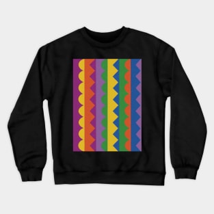 Bright Stripes Pattern Crewneck Sweatshirt